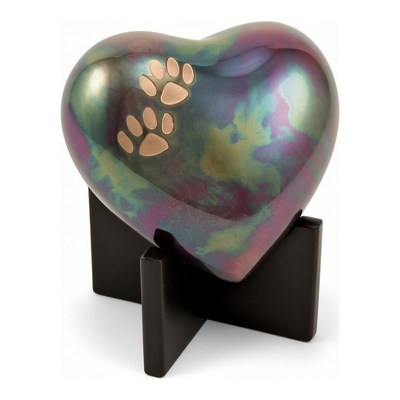 Arielle Heart Urns — Raku Finish
