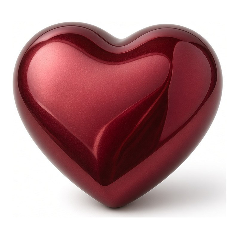 Arielle Heart Urns — Ruby Red
