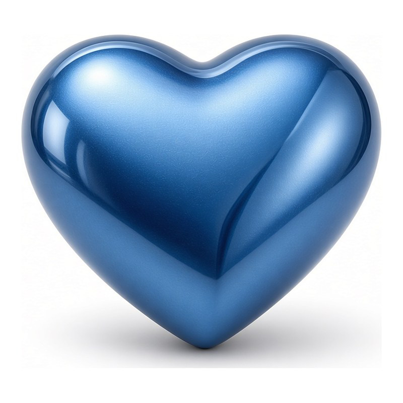 Arielle Heart Urns — Sky Blue