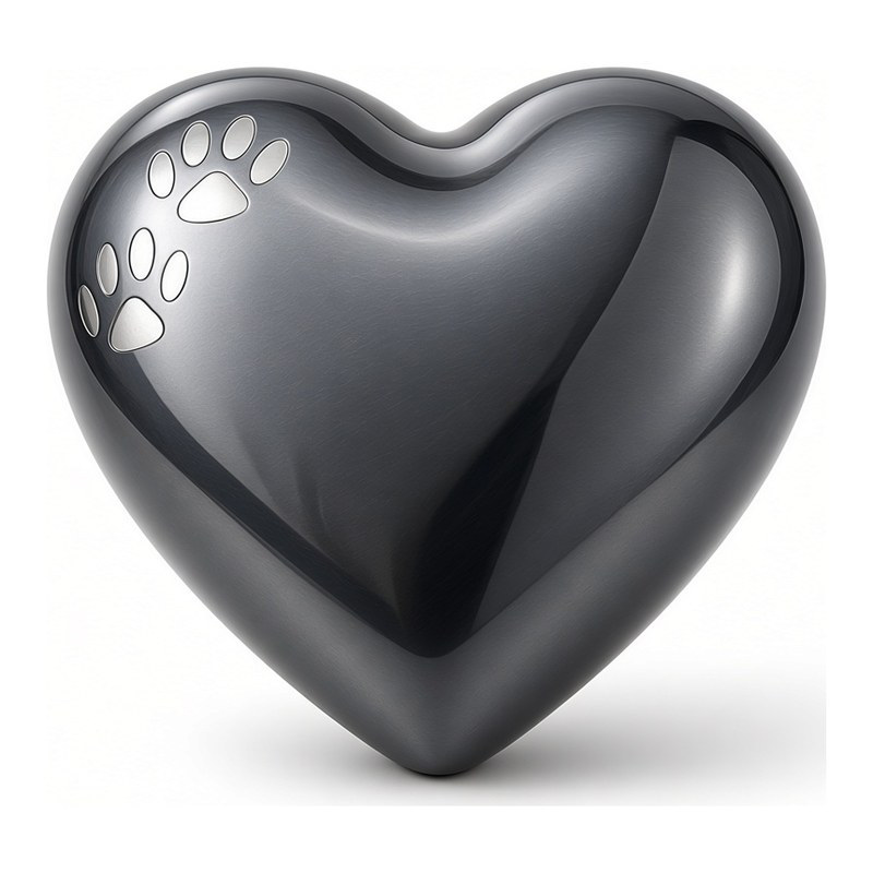 Arielle Heart Urns — Slate Gray