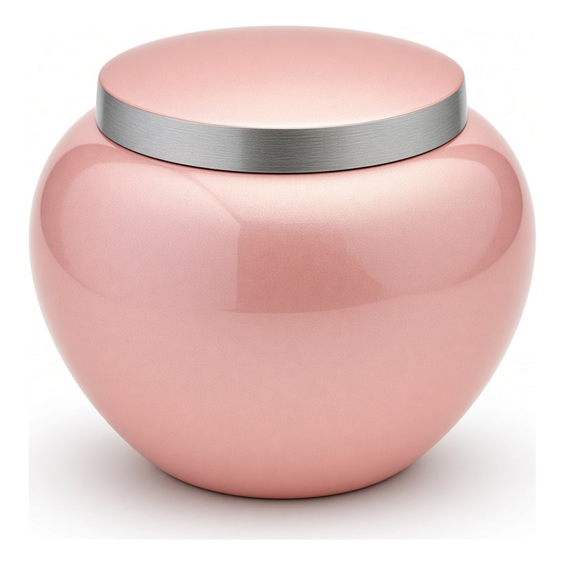 Rounded Pot Urns — Pink · Room for engraving