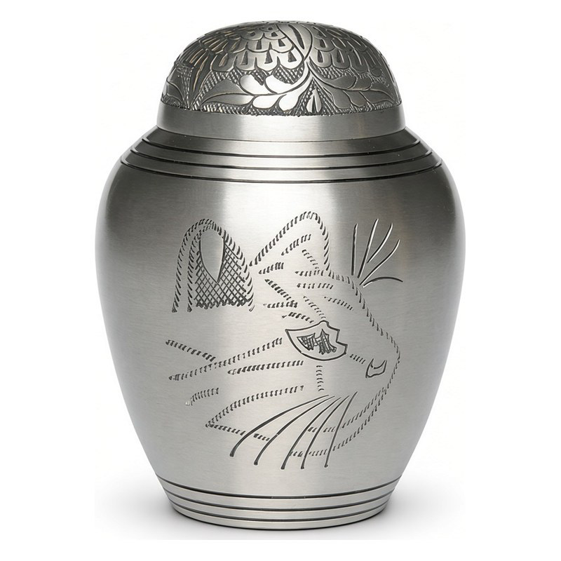 Solid Brass Kitty — Silver